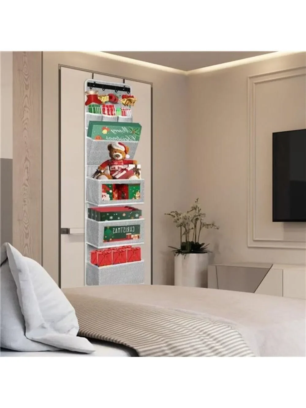 Over the Door Organizer Hanging Storage with Clear Pockets for Closet Pantry